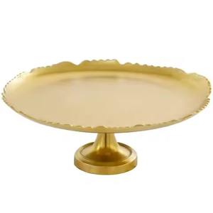 Round Metal Cake <b>Stand</b> with Elegant Finish Eco-Friendly Handmade Table Decoration for Cupcakes Muffins <b>Donuts</b> & Cakes - Product Image 4