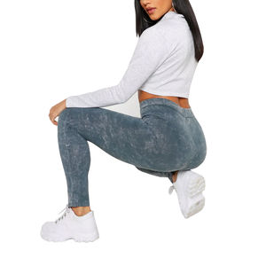 Venta al por mayor de diseño personalizado sublimación mujeres ácido lavado Leggings Venta caliente señoras Fitness desgaste mujeres personalizado ácido lavado Leggings - Product Image 3