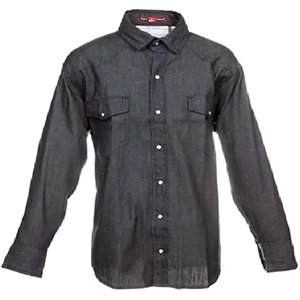 Camisa de soldadura de estilo occidental, camisas de soldadura de ajuste relajado con triple cosido de peso ligero occidental, tela reflectante de seguridad - Product Image 4