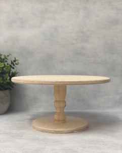 Birthday Parties & Home Decor High Quality Eco-Friendly Handcrafted Natural Wooden Round <b>Cake</b> <b>Stand</b> with Elegant Pedestal Base - Product Image 6