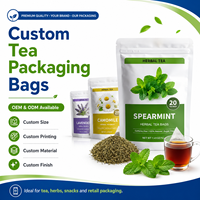 Stand up Pouch Ziplock Obtenir Emballage Fait Impression Personnalisée 3.5 Mylar Produit en Plastique Alimentaire Café Thé Emballage Sacs en Plastique