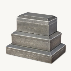 Boîte à bijoux antique en verre et métal vintage sculpté en forme de rectangle organisateur multifonctionnel de couvercle stockage de style européen - Product Image 4