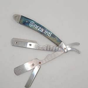 Maquinilla de afeitar recta clásica de hoja única de acero inoxidable Nrza International personalizada, 13,8 cm, segura para hombres, Bikini, uso de axilas - Product Image 5