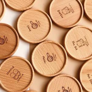 Durable wooden <b>coaster</b> <b>set</b> crafted with strong natural finish ideal for protecting delicate household surfaces - Product Image 1