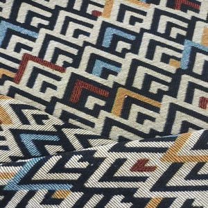 Personalizado Jacquard tejido algodón poliéster hilo mezclado teñido transpirable urdimbre tejido pesado 390gsm bolsas de compras - Product Image 5