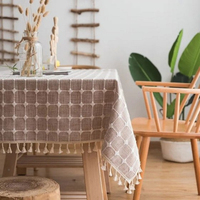 Nappe en coton tissé 100 % imprimée, lavable, personnalisable pour hôtels, banquets, intérieur et extérieur – Vente en gros, usine OEM ODM