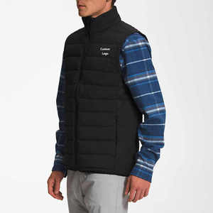 Gilet sans manches matelassé d'hiver pour homme, personnalisé, écologique, respirant, en duvet de canard, imperméable, col montant - Product Image 4