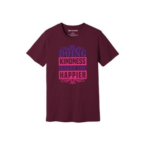 เสื้อยืดผ้าฝ้าย 100% พิมพ์ลายธีมความเมตตา น้ำหนัก 160-180 GSM มี 12 สีให้เลือก  รับออกแบบลายและตำแหน่งได้ตามต้องการ - Product Image 2