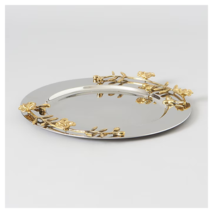 Bandeja de servicio de aluminio de tendencia superior Bandeja de servicio de metal de forma personalizada para hoteles y uso de cocina en el hogar Proveedor y fabricantes - Product Image 1