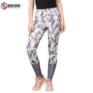 Leggings de yoga pour femmes personnalisés par sublimation, taille haute, longueur intégrale, uni, extensible dans les quatre sens, respirant, léger, pantalon de sport - Product Image 4