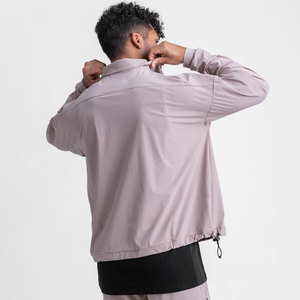 2023 nouveau Style en gros personnalisé coupe ample coupe-vent hommes quart Zip veste - Product Image 2