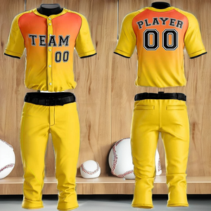 Ensemble de vêtements de sport respirants uniformes de baseball unisexes pour adultes imprimé perlé grande taille - Product Image 2