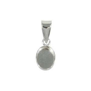 Unique Ovale Lunette Coupe Réglage Montage 4x6 MM - 6x8 MM 925 Sterling Silver Plain Pendentif Vente Chaude Fine Jewelry pour les Femmes - Product Image 2