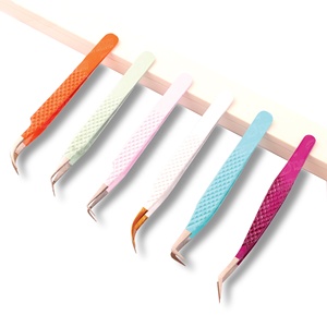 Custom Design Professional Durable Isolation <b>Eyelash</b> Tweezers Sustainable Stainless Steel Lash <b>Extension</b> Tweezers <b>Mink</b> - Product Image 3