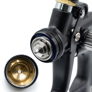 5100 Pistolet de pulvérisation HVLP Tech Pointe de 1.3mm Capacité de tasse de 600ml Outil d'économie de peinture avec support de personnalisation OEM Pistolet de pulvérisation noir - Product Image 4