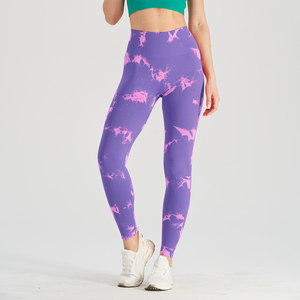 Custom Made <b>Women's</b> Mid Waist Fitness <b>Leggings</b> Solid <b>Pattern</b> Tie Dye for Running Wholesale Sports Wear Athletic Yoga <b>Leggings</b> - Product Image 1