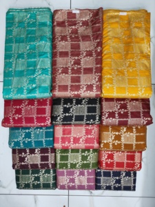 Venta al por mayor de lujo de punto 100% tela de seda para la decoración del hogar y bodas para la elaboración de vestidos - Product Image 3