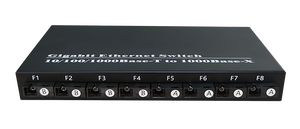 Convertisseur de média fibre optique Gigabit prix usine OEM&ODM, commutateur 8 fibres optiques + 2 ports RJ45 SC 10/100/1000M, transceiver fibre optique - Product Image 5