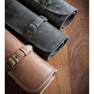 Sac de chef en cuir multi-poches Étui de transport pour couteaux en cuir étanche Rouleau de couteaux en cuir de qualité professionnelle - Product Image 6