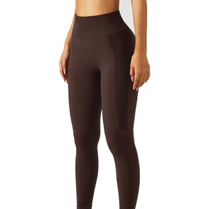 Leggings extensibles pour femmes, nouveau design, couleur unie, qualité supérieure, pantalons de yoga pour adultes et filles - Product Image 1