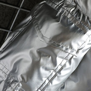 Vêtements d'extérieur Veste imperméable personnalisée pour hommes Vestes d'hiver matelassées brillantes, chaudes et épaisses pour hommes - Product Image 3