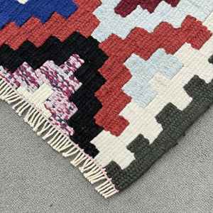 Turkish <b>Runner</b> Rug, 2.7x11.2 ft Vintage Rug, <b>Red</b> Kilim Wool Rug - Product Image 4