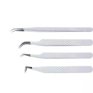 แหนบต่อขนตาปลายเรียบ 10 มม. สแตนเลสคุณภาพสูง ระดับมืออาชีพ สีทอง ด้ามจับเพชรขาวหรูหรา - Product Image 6