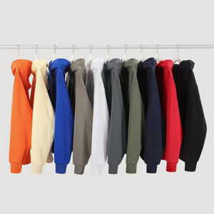 Diverses couleurs 100% coton Streetwear surdimensionné coton lourd pulls à capuche pour hommes - Product Image 3