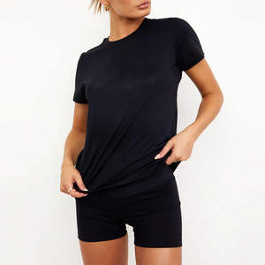 Ropa de mujer de alta calidad, al por mayor Camisas de mujer, camisetas de moda de manga corta, camisetas de cuello redondo para mujer - Product Image 4