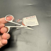 Ciseaux à cuticules professionnels à lame extra fine, finition satinée, acier inoxydable, ciseaux à ongles russes, pointe incurvée précise