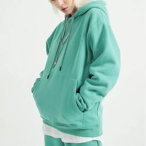 Fabricante en blanco recortado sudaderas con capucha de gran tamaño mujeres Box Fit Street Fashion French Terry sudaderas mujeres sudaderas con capucha - Product Image 1