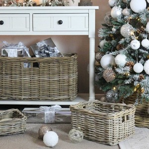 Cesta de Almacenamiento de Mimbre, Cestas de Almacenamiento Hechas a Mano, Mimbre Natural, Modernas y Multifuncionales, Hechas en Vietnam - Product Image 5