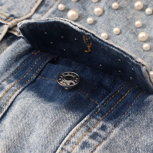 Chaqueta vaquera gris de alta calidad para mujer, nuevo diseño para mujer, venta al por mayor, ropa de moda barata de alta calidad - Product Image 4