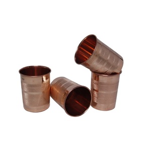 Simple Design Kitchen Decorative Water Glass With Copper Polished Drink and Serving <b>Tumbler</b> Bar and Home Use - Product Image 1