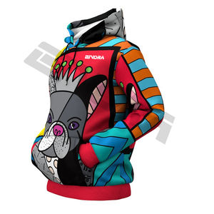 เสื้อฮู้ดกันน้ำแบบสวมหัวสำหรับผู้ชาย คุณภาพสูง สั่งทำได้ ลายพิมพ์แบบซับลิเมชั่น ผ้าฟลีซ สำหรับฤดูหนาว ลายเรียบ - Product Image 3