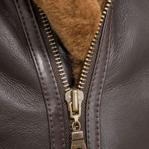 Texlera Customizable Men's High Street Style Windproof Leather Winter Warm Breathable <b>Polyester</b> <b>Filled</b> Zipper Closure Jacket - Product Image 6