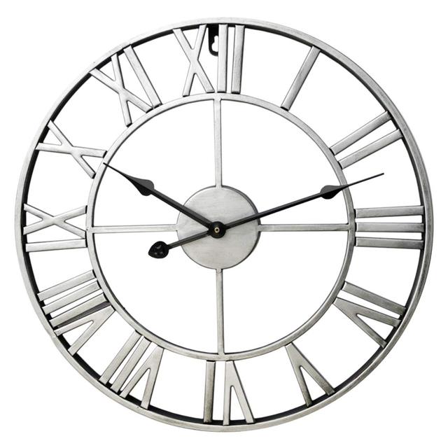 Nordic Modern Light Luxury High Quality Oversize Skeleton Roman Numerals Retro Iron Vintage Needle Wall Clock for Home Wedding