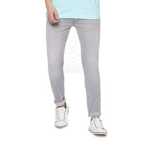 Pantalones Vaqueros de Hombre, Estilo Urbano, Corte Recto, Cintura Media, Tejido de Punto, Precio Bajo, Hechos a Medida, Transpirables, Gran Venta - Product Image 3