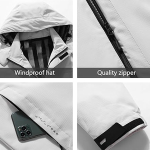 <b>Men</b> Hiking Outdoor Zip up <b>Jacket</b> <b>Light</b> Weight <b>Jacket</b> Windbreaker Custom Waterproof Plus Size <b>Men's</b> Sport Windproof Puffer <b>Jacket</b> - Product Image 3