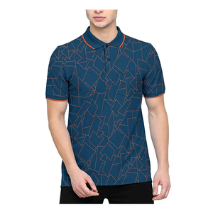Polo de luxe pour hommes coupe ajustée chemise à col en coton piqué anti-rétrécissement à séchage rapide pour le golf et les uniformes - Product Image 5