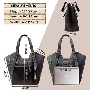 Sac fourre-tout en cuir véritable Sac à bandoulière vintage artisanal avec poignée supérieure et sangle détachable pour femmes - Product Image 6