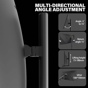 Moniteur de jeu incurvé sans cadre ultra-large de 38 pouces 21:9 144 Hz 1 ms <span class=keywords><strong>LED</strong></span>/LCD Écran d'ordinateur avec support réglable et relevable - Product Image 6