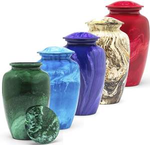 Urnes de conception les plus tendances pour les cendres humaines Nouveau design d'urnes de crémation en métal faites à la main avec finition naturelle au prix de gros - Product Image 6