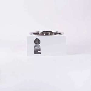 Chauffe-plats rond plaqué or en acier blanc avec couvercle et poignée pour buffet de service de mariage d'hôtel - Product Image 5