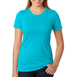 Bella + toile T-shirt athlétique en coton pour femme Chauffage rouge Logo personnalisé Impression DTG avec décoration brodée - Product Image 4