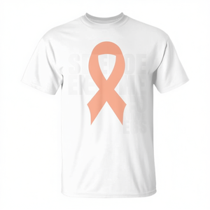 T-shirt arancione a maniche corte girocollo unisex per eventi di sensibilizzazione sulla violenza nei rapporti di fidanzamento tra adolescenti, stampata serigraficamente - Product Image 3