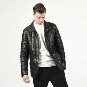 Chaqueta de Cuero Vacuno Genuino de Primera Calidad para Hombre, Chaqueta de Cuero Personalizada de Último Estilo, Precios al por Mayor - Product Image 5