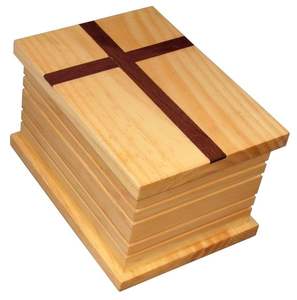 Urna Funeraria de Madera Pulida de Excelente Calidad, Estilo Americano, Ecológica, Duradera, Personalizable OEM/ODM, Decorativa para Adultos - Product Image 6