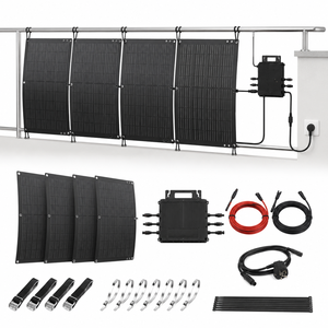 Kit <span class=keywords><strong>solaire</strong></span> 800W prêt à l'emploi avec panneaux solaires flexibles monocristallins MPPT, micro-onduleur et prise UK pour montage sur balcon - Product Image 5