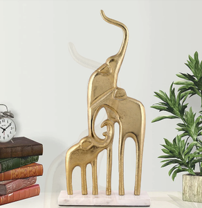 Decoración de Arte Minimalista, Estilo Contemporáneo, Elefante Dorado, Artículo Decorativo para el Hogar, Hotel, Adorno de Metal - Product Image 1